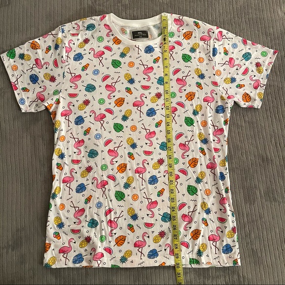 MTL Made To Live Pattern Party Shirt Flamingos - Picture 3 of 6